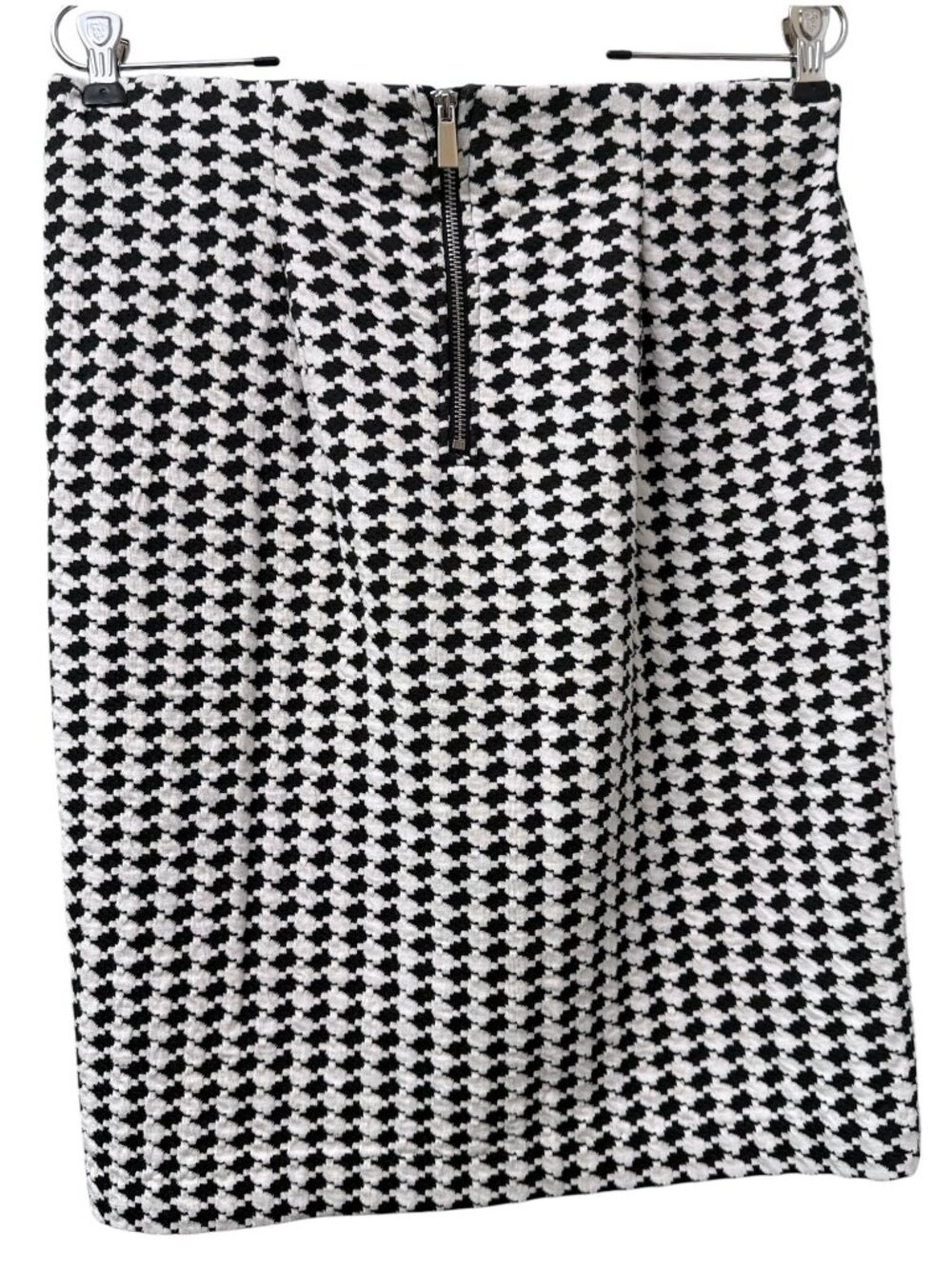 PHILOSOPHY  Pencil Skirt Medium Stretch Knee Length Black Check Career - Picture 2 of 6